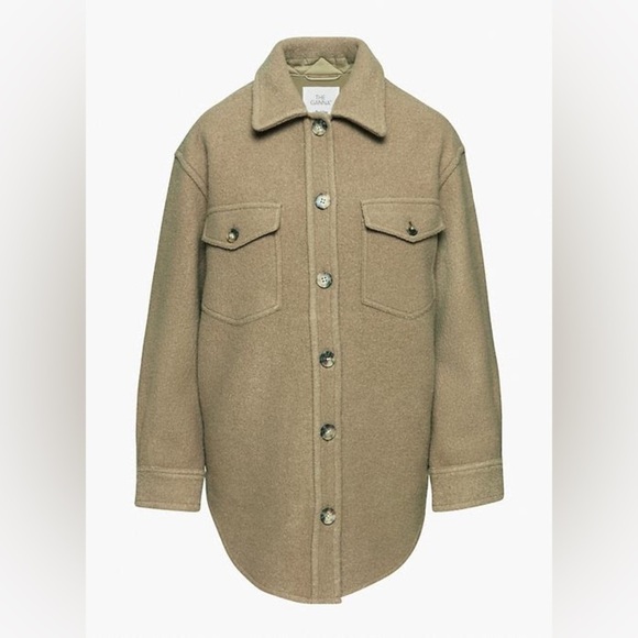 Wilfred Free (Aritzia) The Ganna Shirt Jacket in Taupe Beige Size Small - Picture 1 of 7